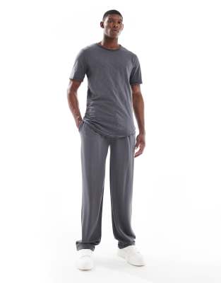 Only & Sons Basic T-shirt In Gray