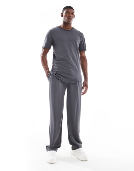 ONLY & SONS basic t-shirt in dark gray, 2 of 5
