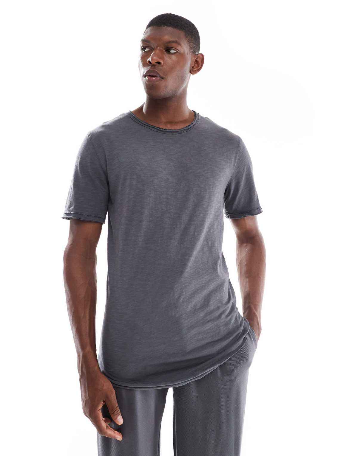 ONLY & SONS basic t-shirt in dark grey