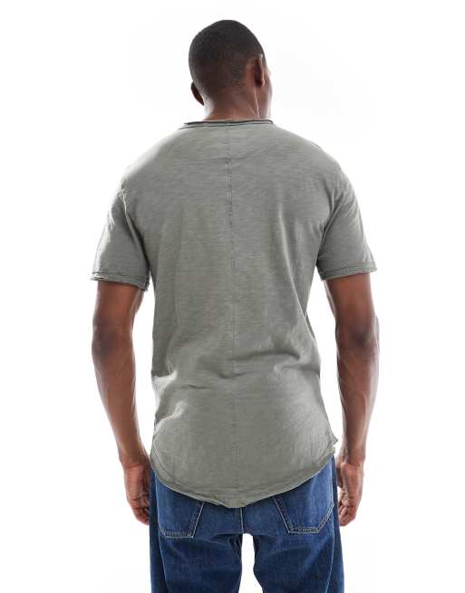 ONLY & SONS basic t-shirt in dark sage, 4 of 5