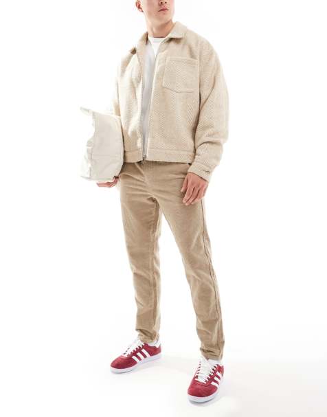 Only & Sons - Beige og tapered fløjlsbukser - view 1