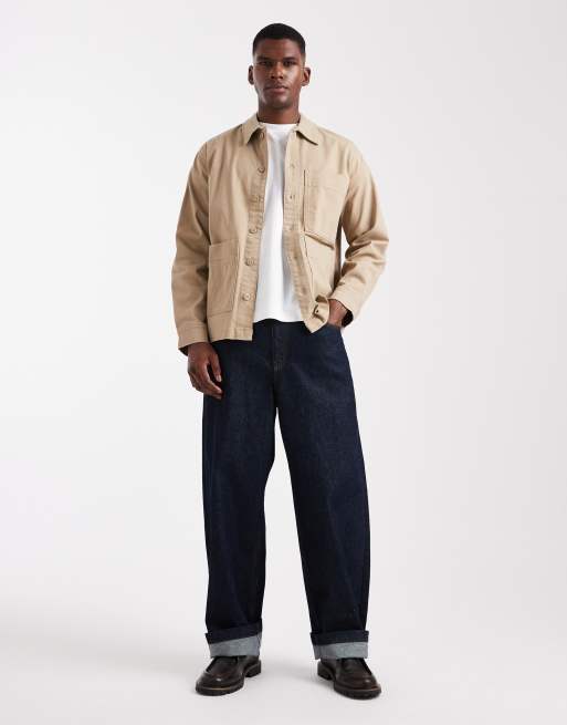 ONLY & SONS - Beige overskjorte med brede lommer, 2 af 5