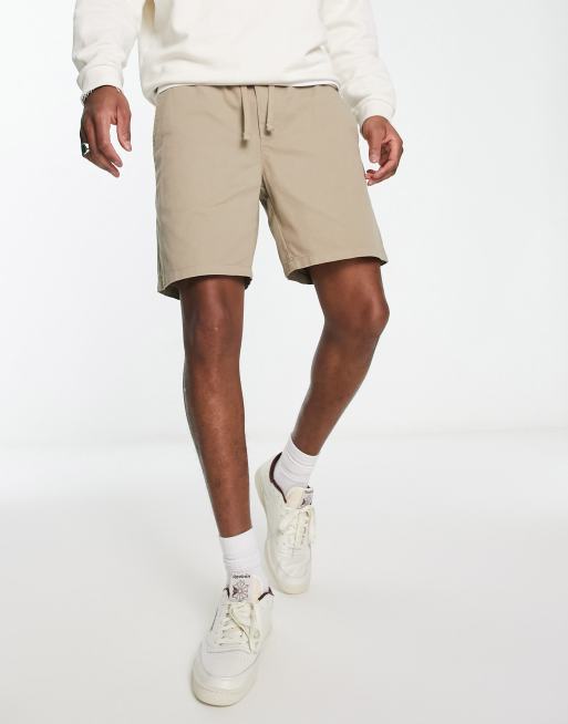 Only & Sons - Beige pull-on-shorts i twill 