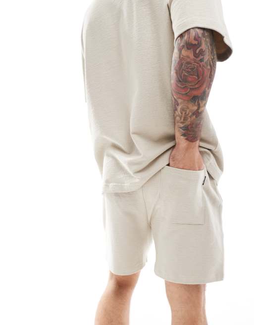 Only & Sons - Beige short med tekstur - Del af sæt, 4 af 5