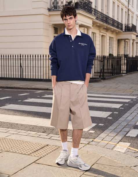ONLY & SONS - Beige skræddersyede shorts med løs pasform - view 1