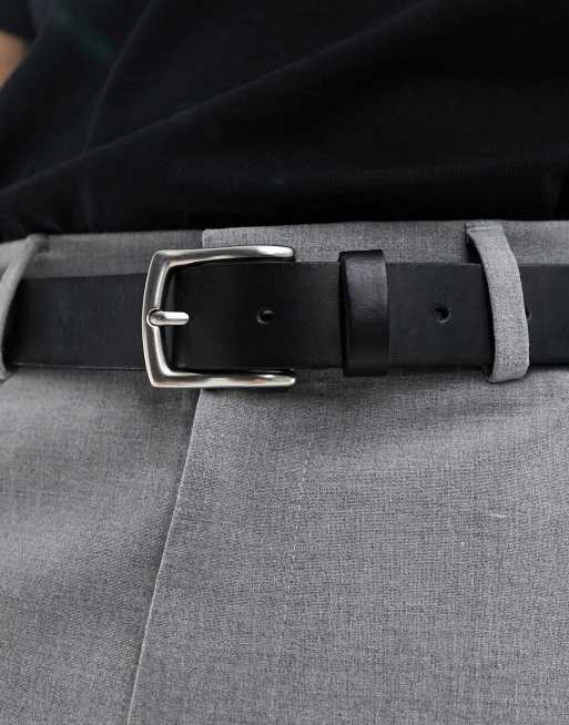 Only & Sons belt in black leather 