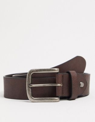Only & Sons belt in brown | ASOS