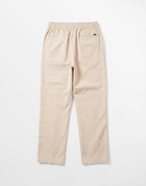 Only & Sons – Beżowe luźne spodnie z materiału z dodatkiem lnu, 7 z 7