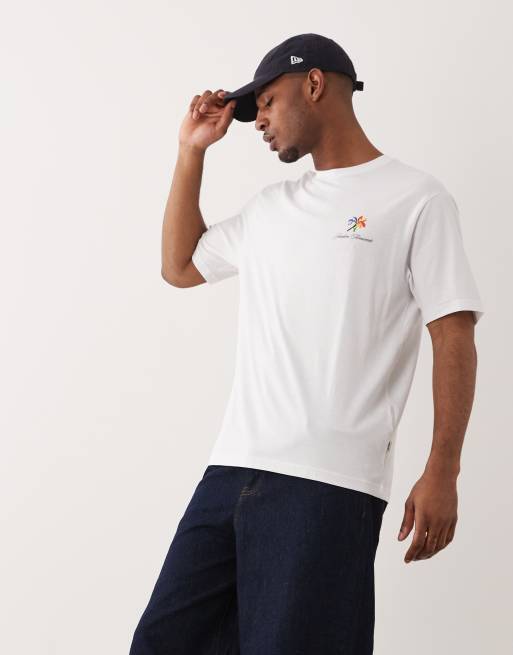 ONLY & SONS – Biały T-shirt oversize z nadrukiem Lisboa na plecach, 2 z 5