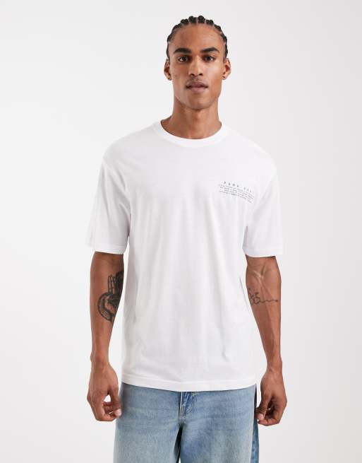 ONLY & SONS – Biały T-shirt oversize z nadrukiem owoców na plecach, 3 z 5