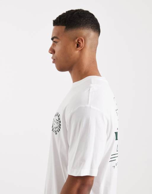 ONLY & SONS – Biały T-shirt oversize z nadrukiem „Wild Runners” na plecach, 4 z 5
