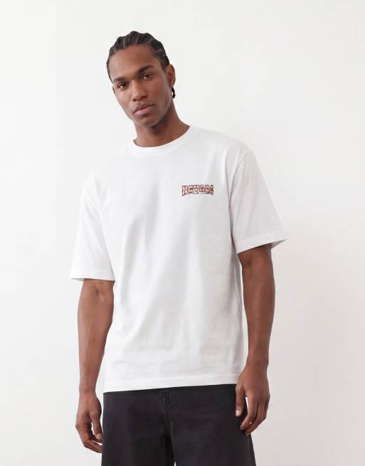 ONLY & SONS – Biały T-shirt oversize z nadrukiem z napisem „Nevada” na plecach, 2 z 5