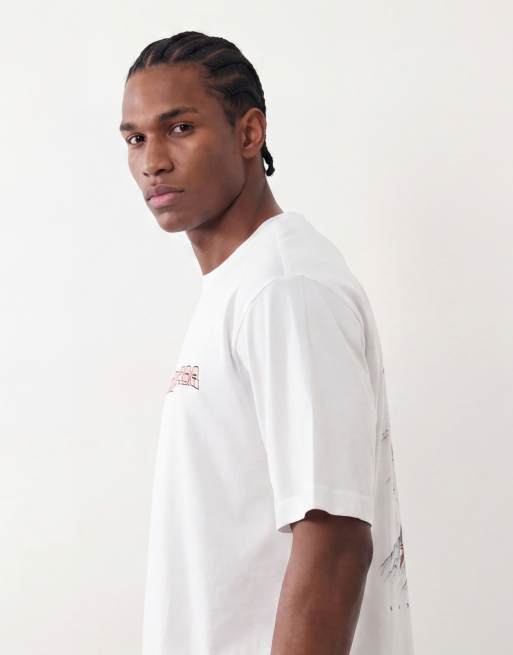 ONLY & SONS – Biały T-shirt oversize z nadrukiem z napisem „Nevada” na plecach, 4 z 5