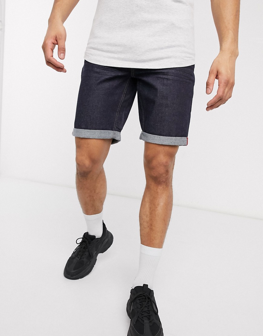 Only & Sons – Blå jeansshorts med smal passform