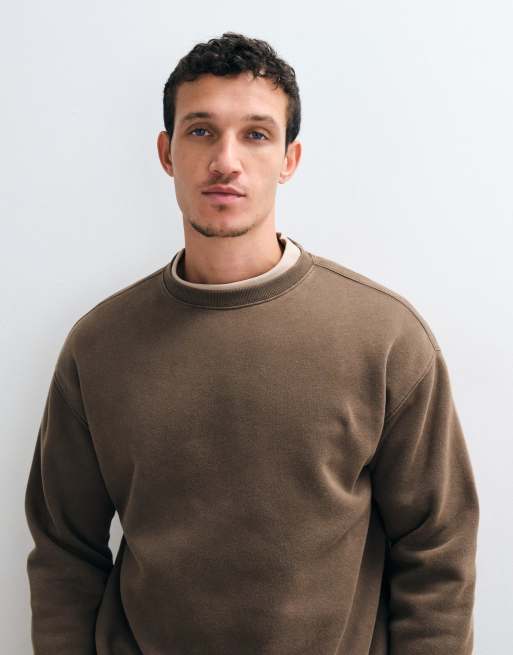 ONLY & SONS Larry regular fit jogger & relaxed fit hoodie co-ord in washed brown, 3 z 3