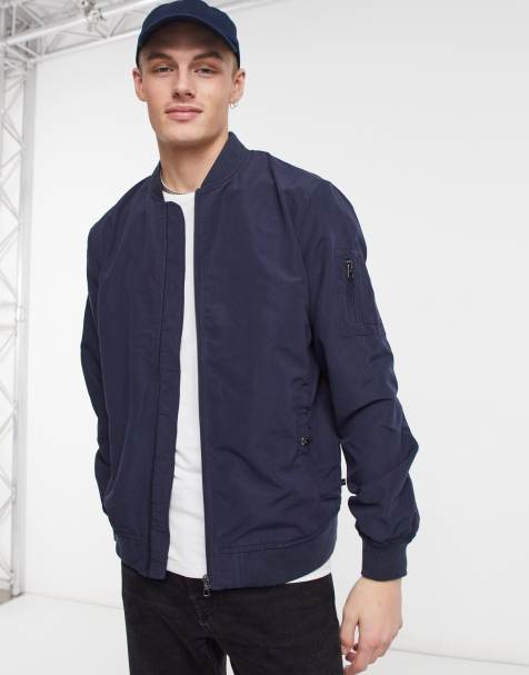 Only & Sons bomber in navy - view 1