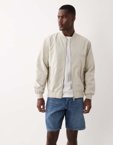 ONLY & SONS bomber jacket in cream - view 1
