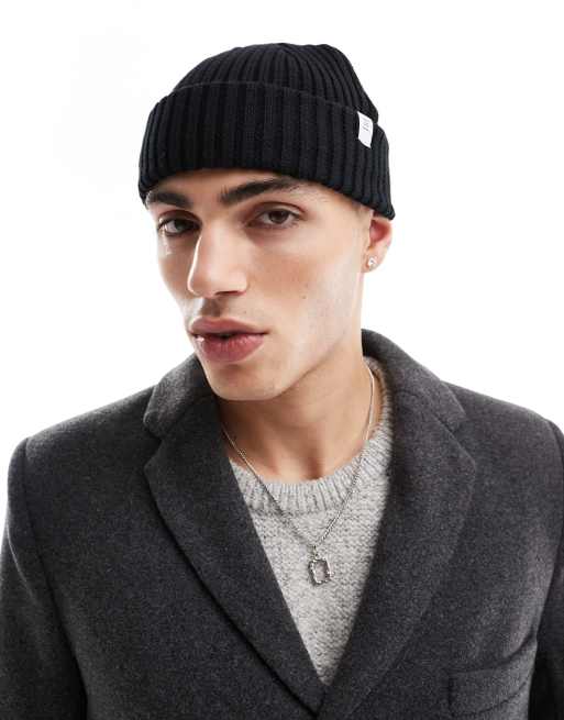 Bonnet Tricoté Only & Sons Pour Homme - Maille Côtelée, Bord Rabattable - Taille Unique, Doux Et Chaud