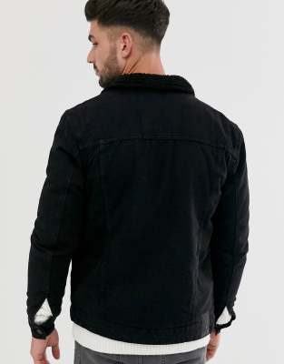 only and sons black denim jacket