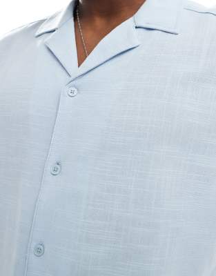 Only & Sons Boxy Fit Revere Collar Shirt