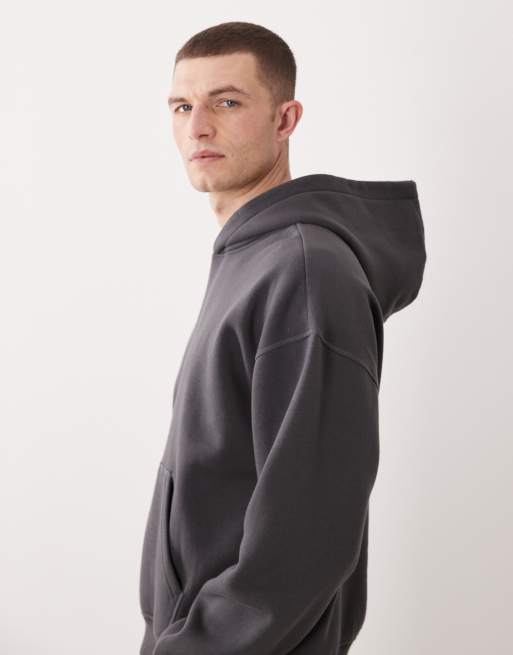 ONLY & SONS boxy hoodie in charcoal gray - part of a set, 4 of 5