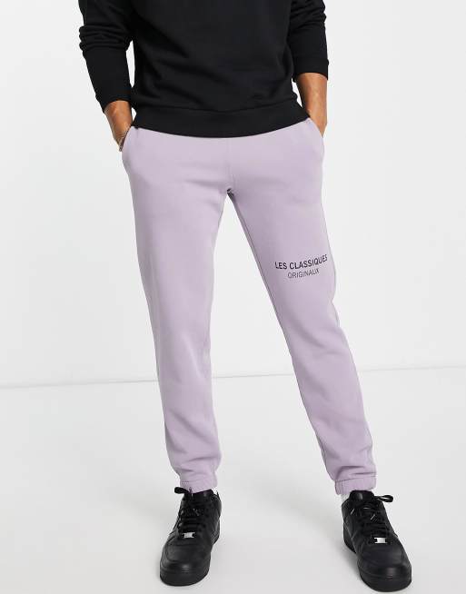 Only & Sons branded logo oversized trackies in lilac