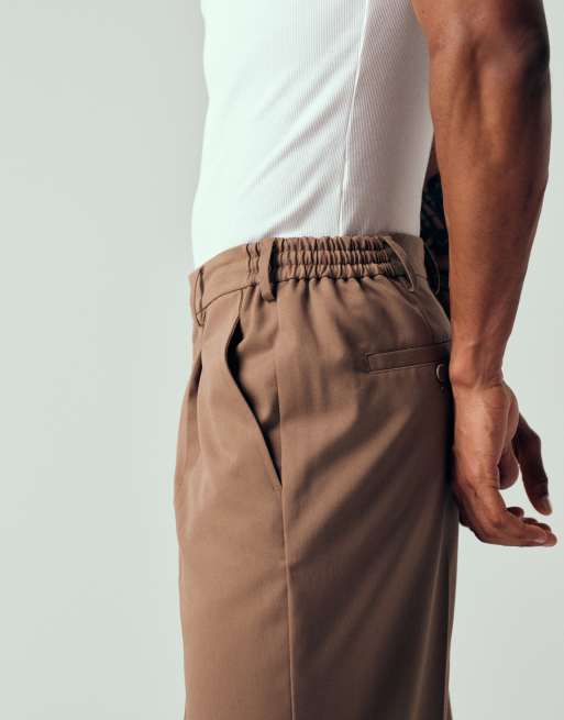 ONLY & SONS – Brązowe eleganckie spodnie o luźnym kroju, 4 z 12