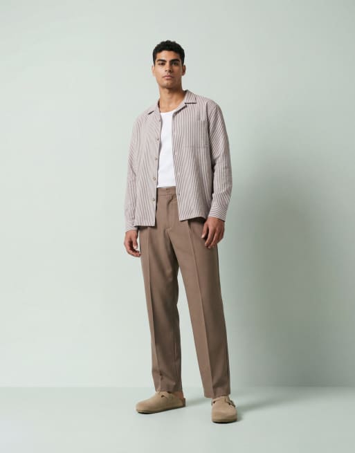 ONLY & SONS – Brązowe eleganckie spodnie o luźnym kroju, 9 z 12