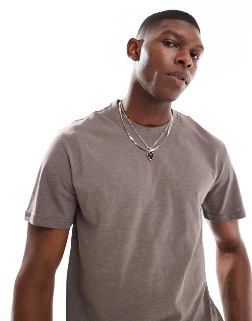 Only & Sons - Brun T-shirt i regular fit, 2 af 4