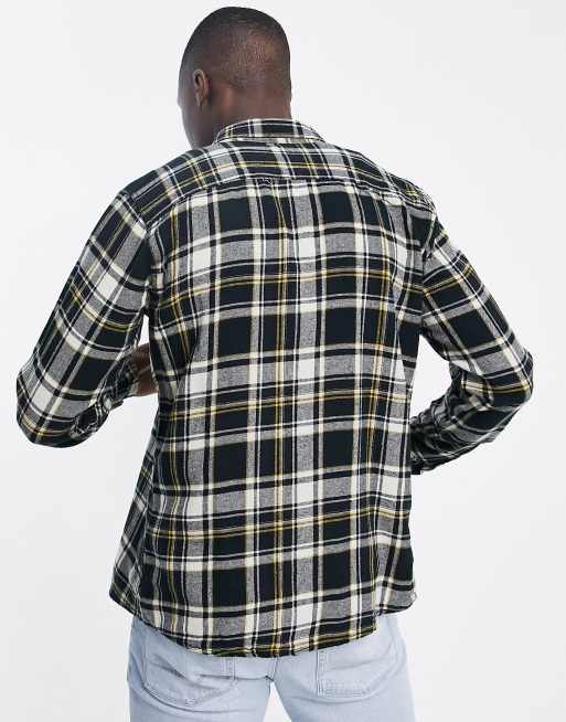 Only & Sons brushed check shirt in navy, 2 of 4