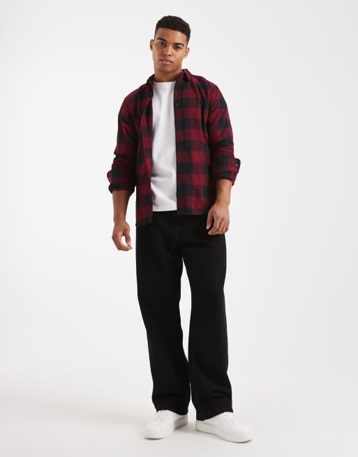 Only Sons Camicia a quadri rossa e nera ASOS