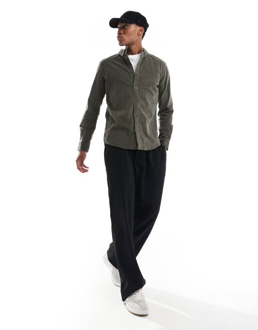 Only & Sons - Camicia color antracite in velluto a coste, 4 di 4