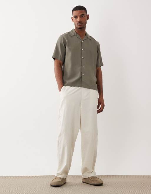 Only & Sons - Camicia comoda grigio chiaro con colletto a rever morbido al tatto, 2 di 5