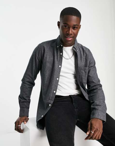 Only & Sons - Camicia in flanella, colore grigio scuro mélange - view 1