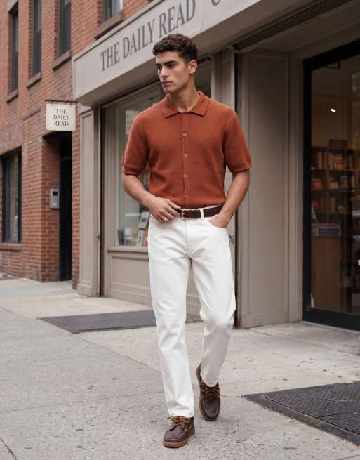Only & Sons - Camicia in maglia a coste marrone ruggine, 11 di 12