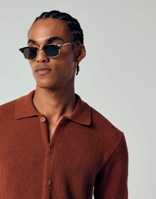 Only & Sons - Camicia in maglia a coste marrone ruggine, 4 di 12