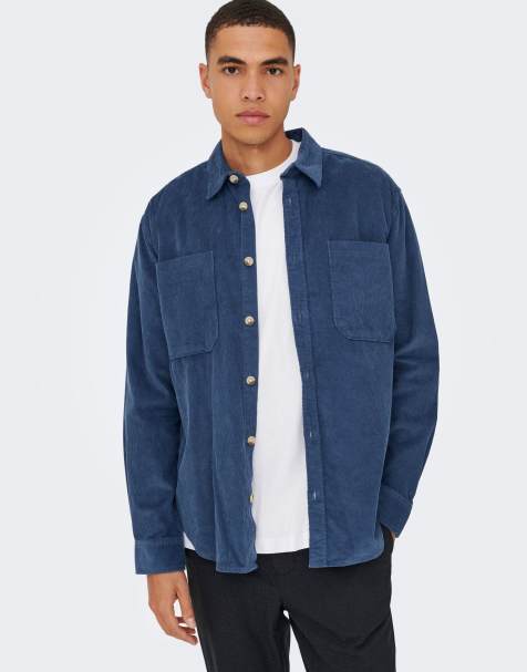 ONLY & SONS - Camicia indaco vintage - view 1