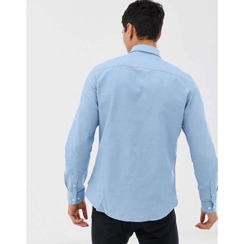 LfEhL Camicie tinta unita Only & Sons - Camicia Oxford slim azzurra con bottoni