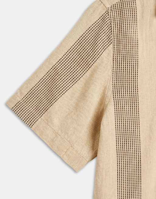 ONLY & SONS - Camicia resort giallo chiaro con ricamo, 9 di 9