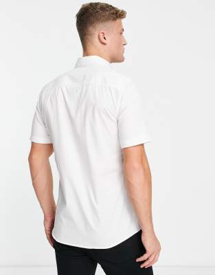 Camicia stretch a maniche corte bianca in cotone-Bianco - Only&Sons Camicia donna  - immagine1