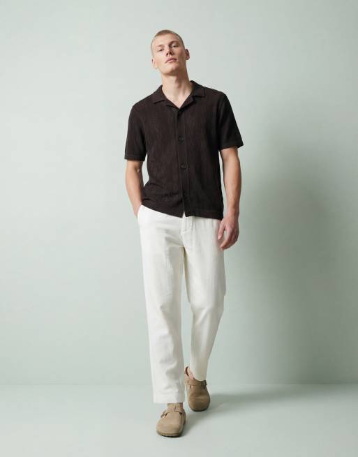 ONLY & SONS - Camicia traforata marrone, 10 di 12