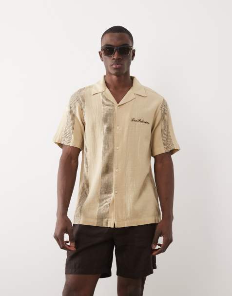 ONLY & SONS - Camisa amarillo pastel con detalle bordado - view 1