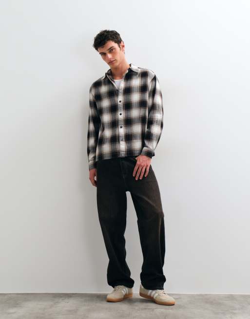 ONLY & SONS camisa de corte regular a cuadros marrones, 2 de 5