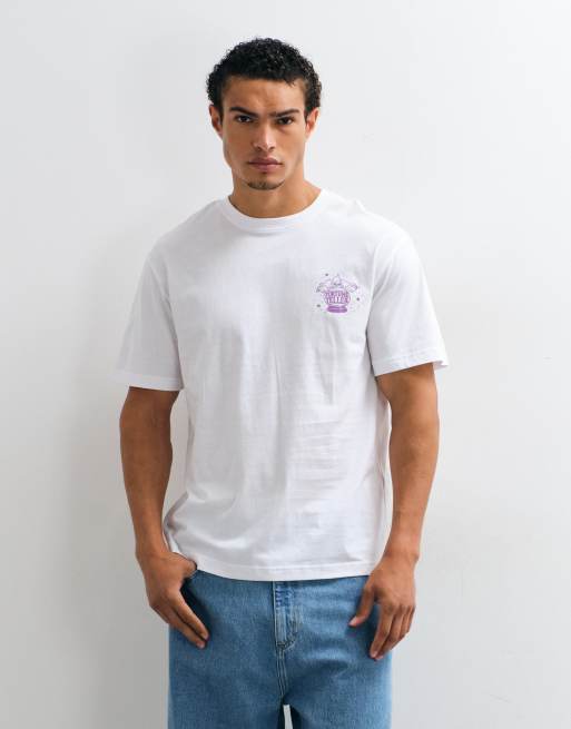 ONLY & SONS - Camiseta blanca extragrande con estampado trasero "Fortune teller", 2 de 5