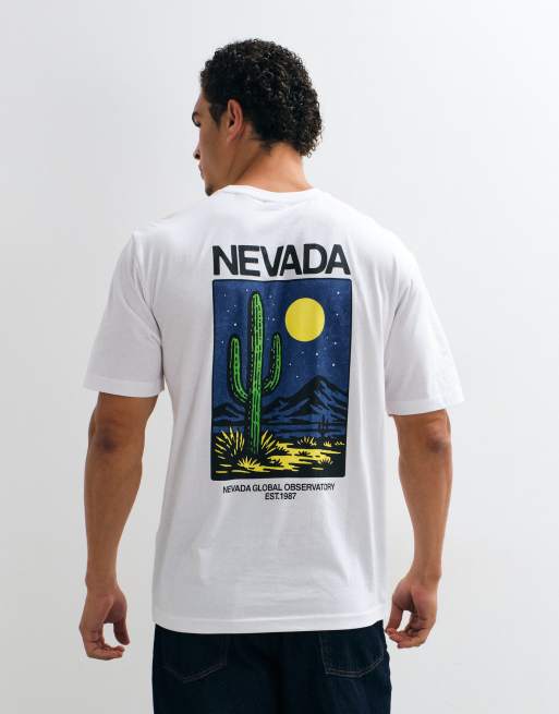 ONLY & SONS - Camiseta blanca extragrande con estampado trasero "Nevada", 2 de 5