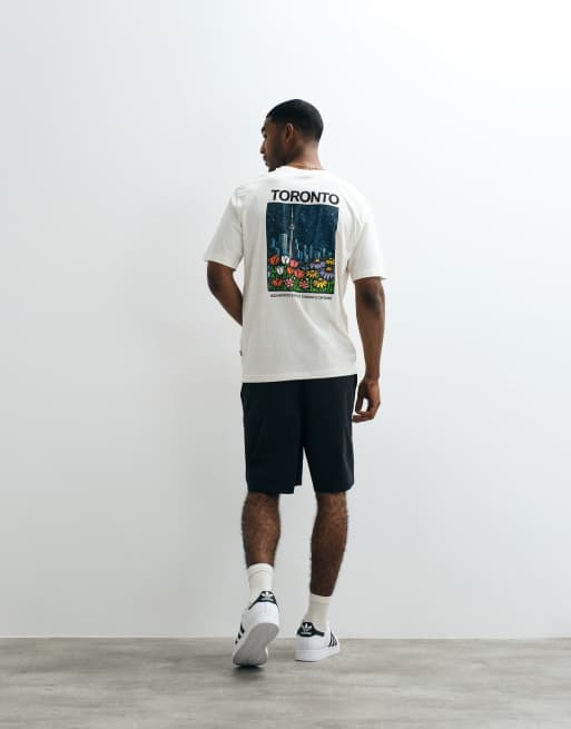 ONLY & SONS - Camiseta color crema extragrande con estampado trasero "Toronto", 3 de 5