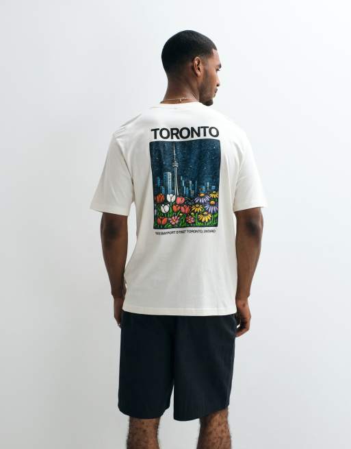 ONLY & SONS - Camiseta color crema extragrande con estampado trasero "Toronto", 5 de 5