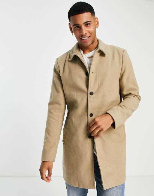 Only & Sons car coat in beige | ASOS