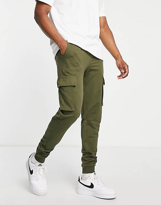 Only & Sons cargo joggers in khaki | ASOS