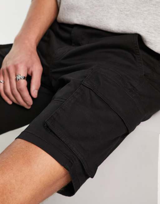 ONLY & SONS cargo short in black , 3 of 4